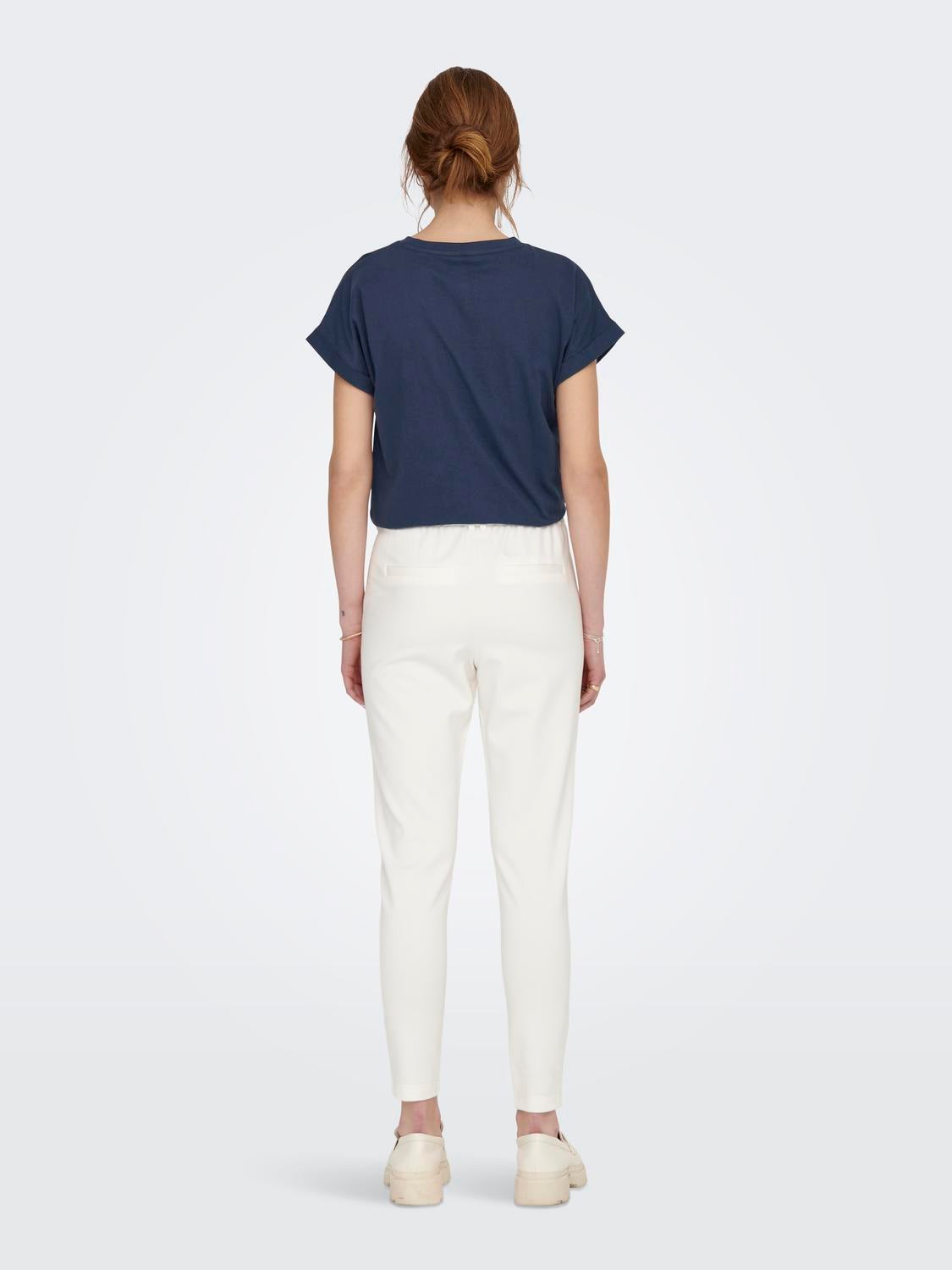 ONLPOPTRASH Mittlere Taille Normal geschnitten Klassische Hose Cloud Dancer
