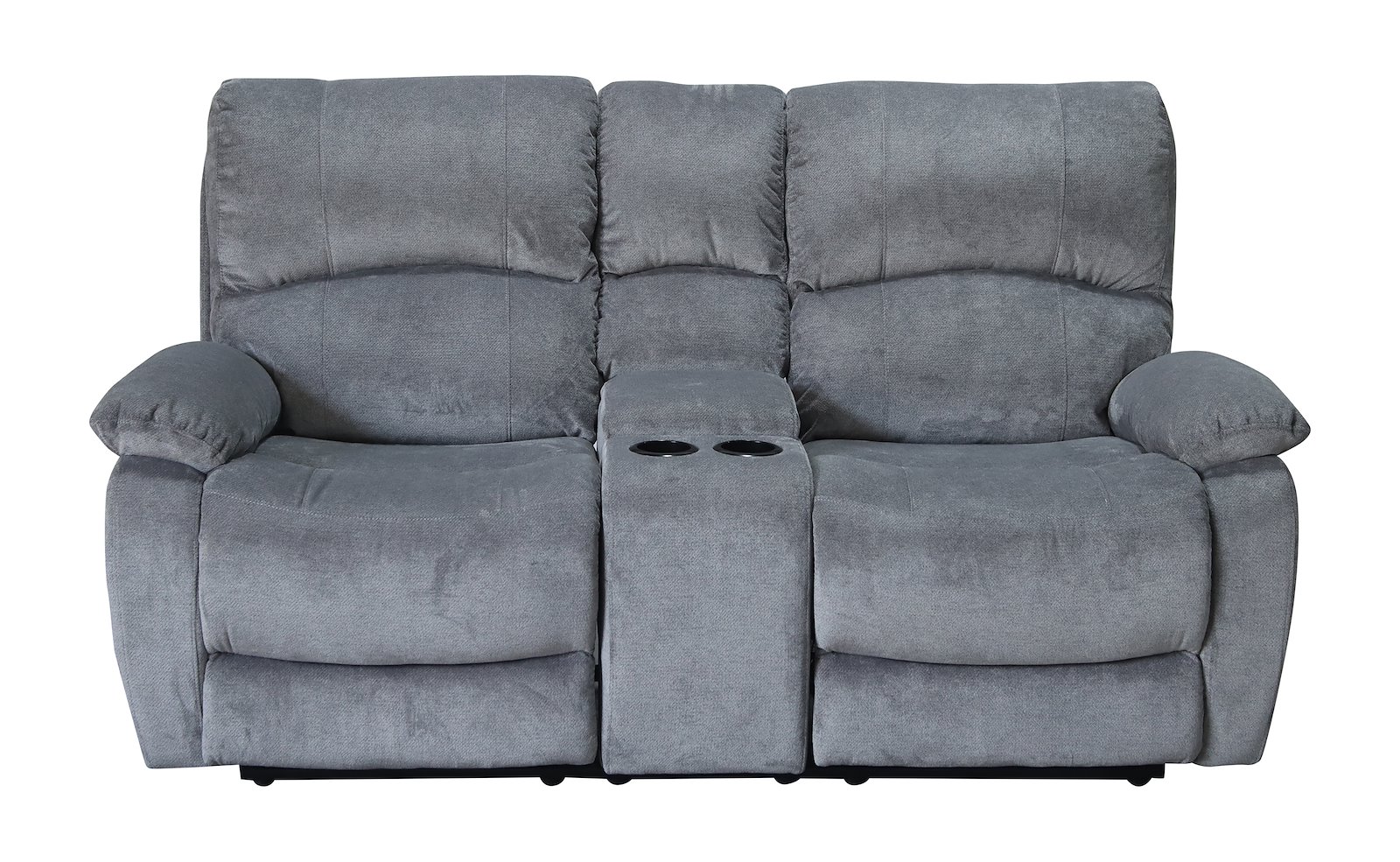 Denver 2-seter TV sofa Tekstil Slowly Grå. Med midtkonsoll, elektrisk regulering