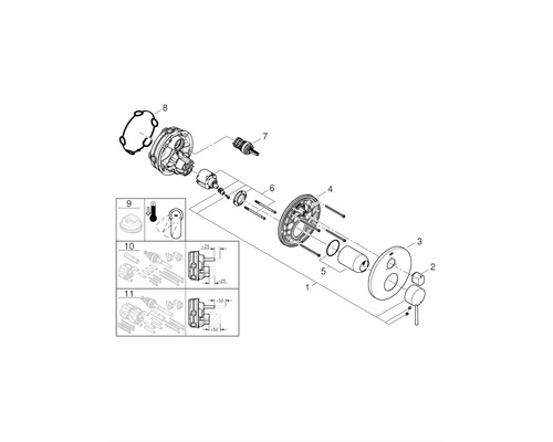 GROHE 3-weg ESSENCE hard grafiet geborsteld 24092AL1