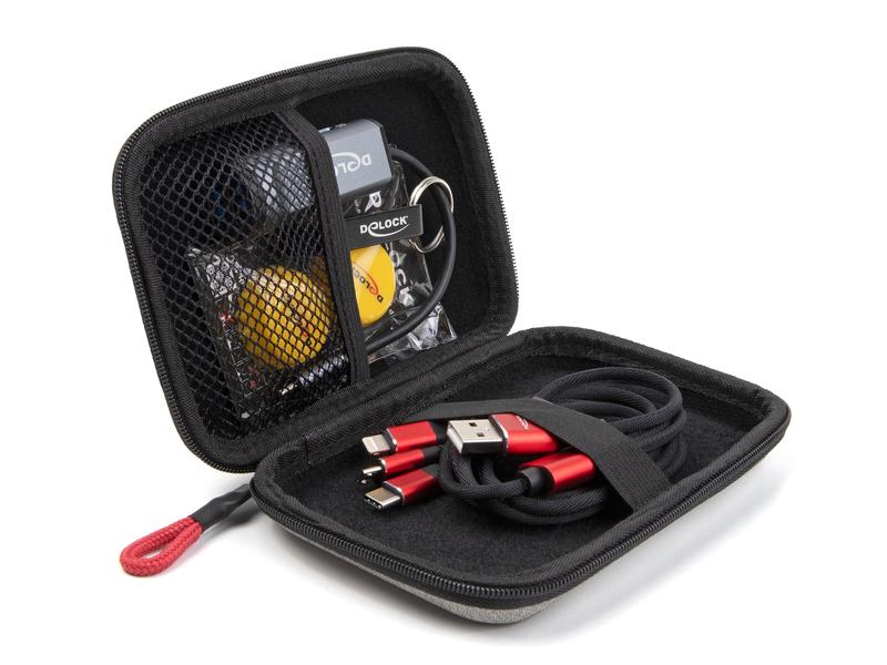 Delock Travel Kit II Easy Edition Delock Travel Kit II Easy Edition – USB Hub mit Card Reader / 3 in 1 Ladekabel