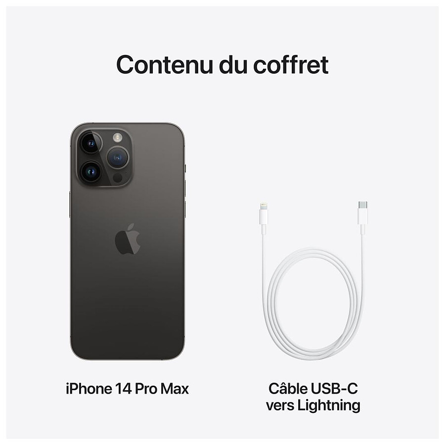 Apple iPhone 14 Pro Max (Noir Sidéral) - 128 Go · Reconditionné