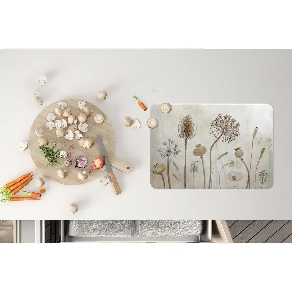 MuchoWow Placemat (6stuks) 45x30cm Bloemen Waterverf Stilleven