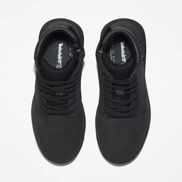 6-inch Boot zippée sur le côté Seneca Bay pour enfant en noir