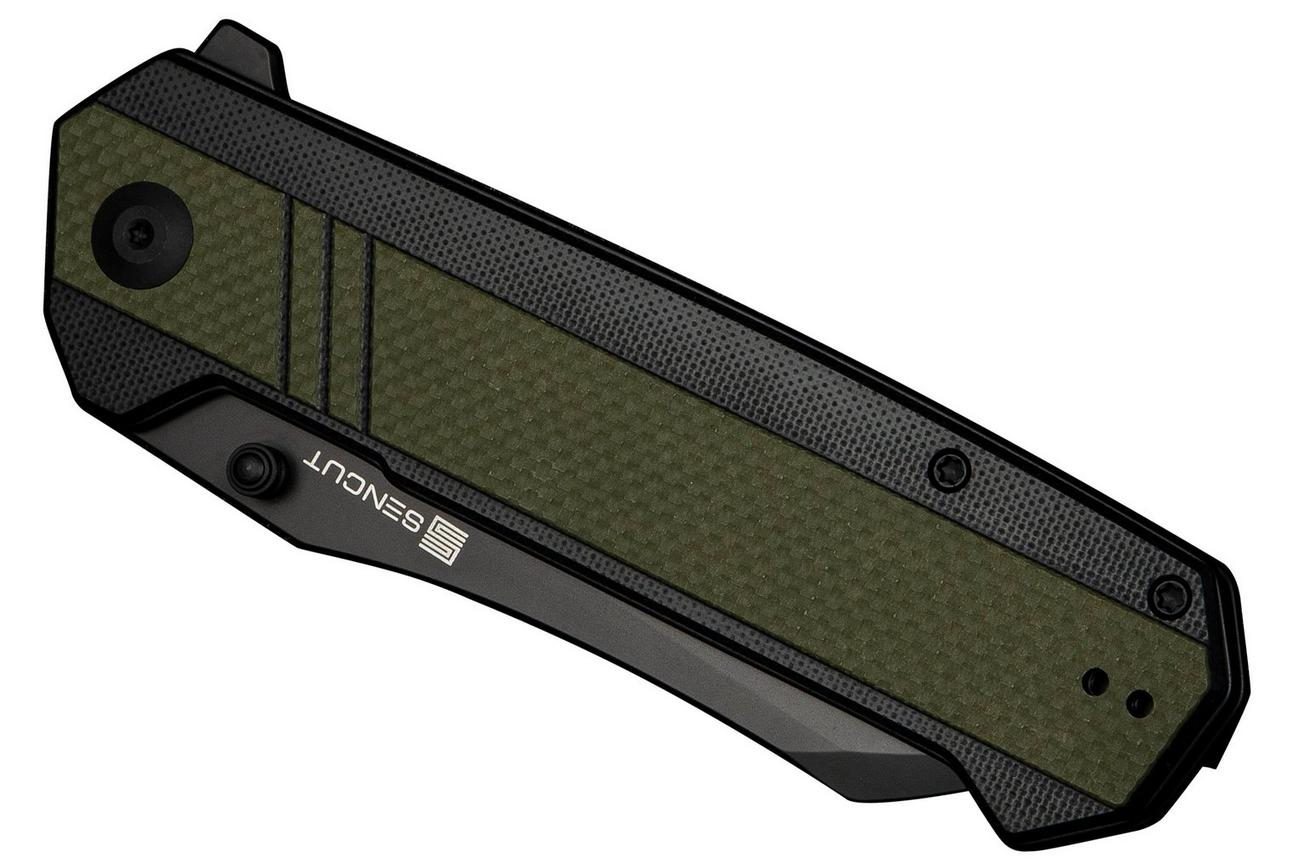 Sencut Draxor S24035-2 Black 9Cr18MoV, Green Black G10, zakmes