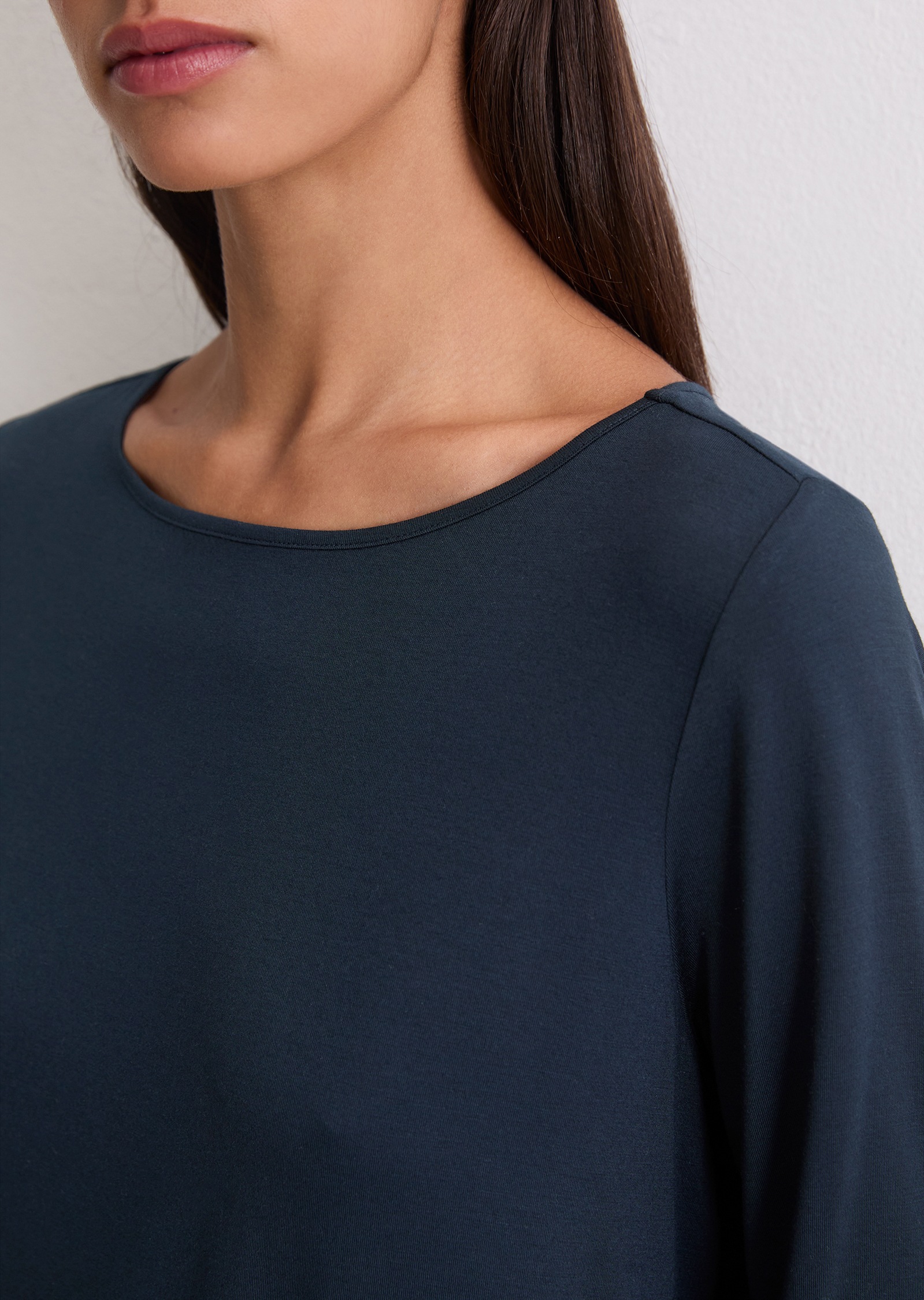 Marc O'Polo Longsleeve »Mix N Match Cotton Modal«, mit Rundhalsausschnitt, langärmelig, lockere Passform, Regular Fit