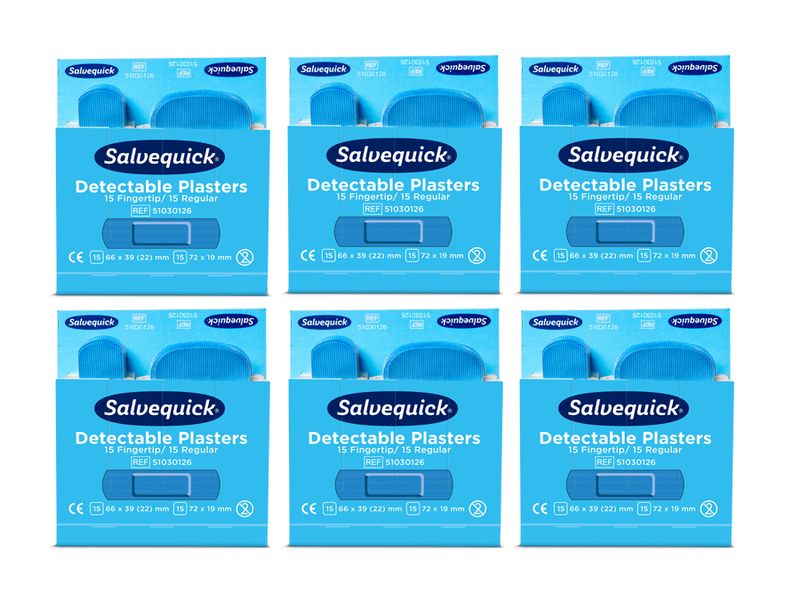 Cederroth Salvequick Fingerpflaster detektierbar 6 x 30 Stü Fingerpflaster im Etui