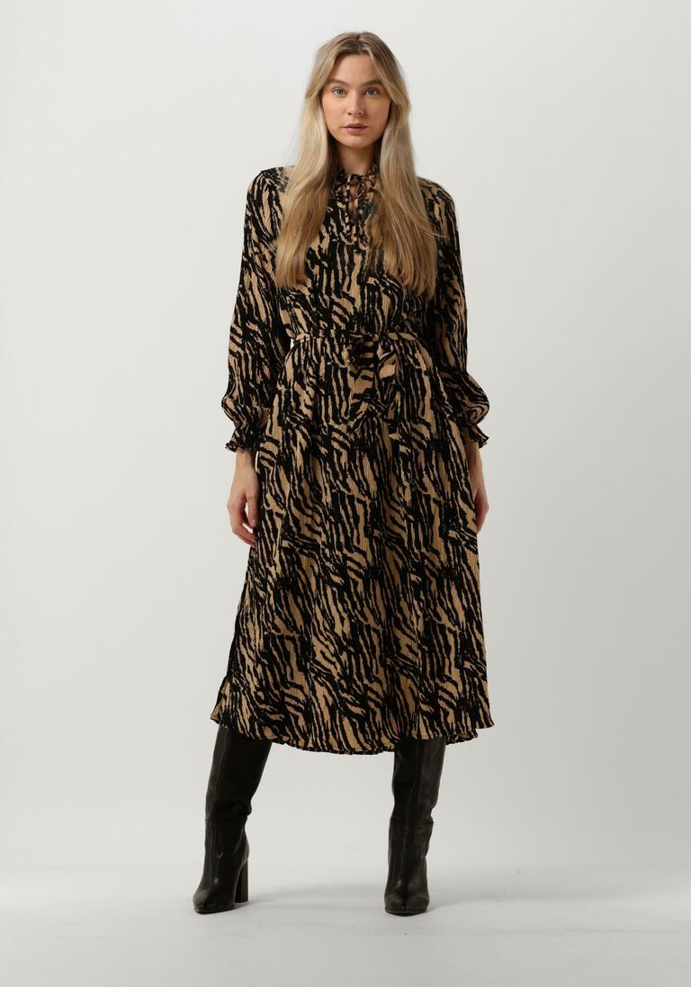 MOVES beige moves midi jurk lavisa 2608