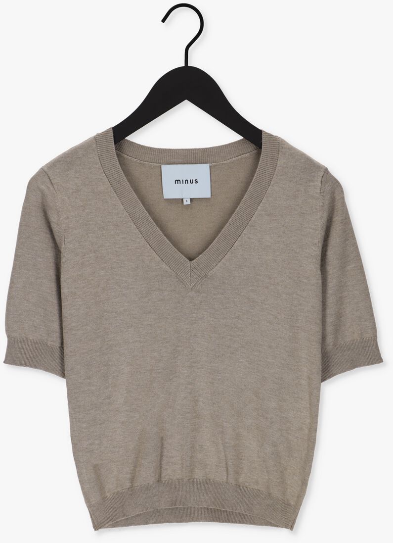 MINUS khaki minus top milla v-neck knit tee 1