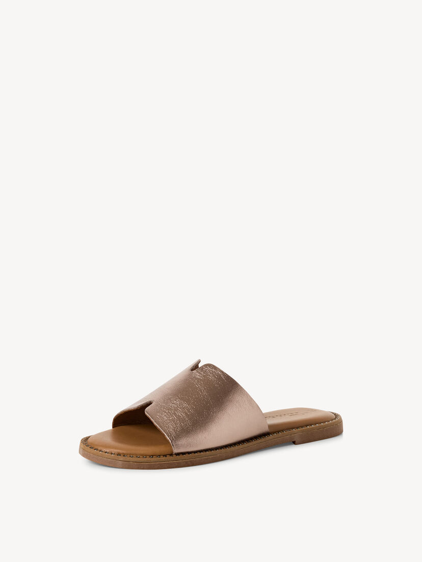 Leren Slipper - metallic