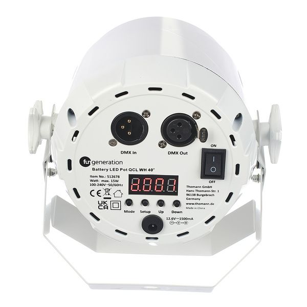 Fun Generation Battery LED Pot QCL WH 40°