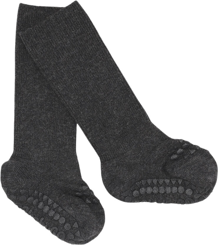 GoBabyGo Skridsikre Strømper Bambus Dark grey melang