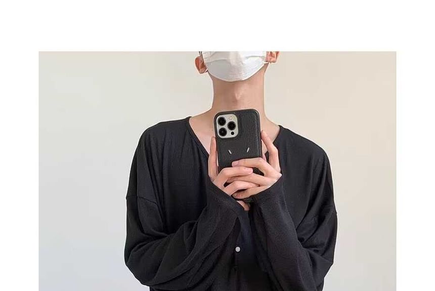 Real Boy - T-shirt met lange mouwen en ronde hals, effen en oversized