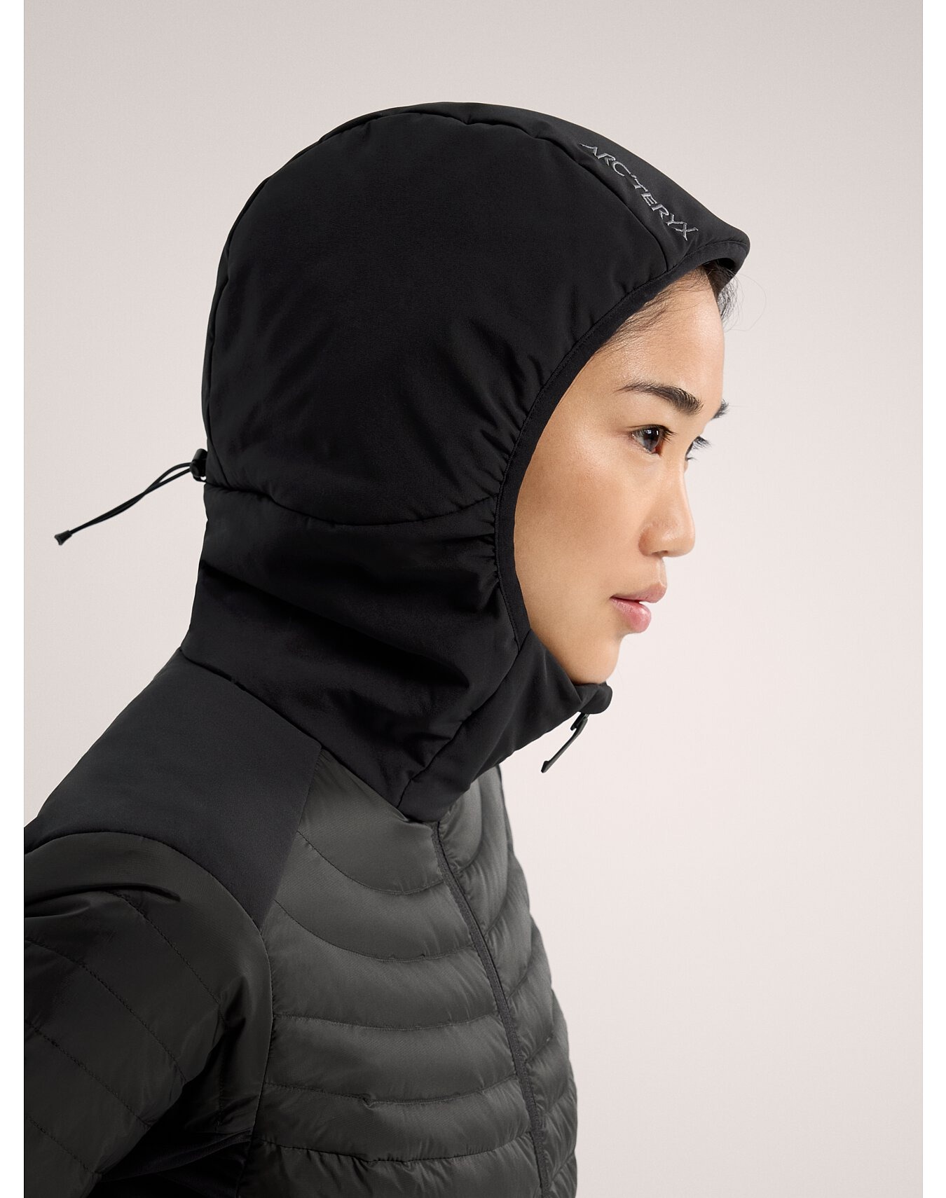 Cerium Hybrid Hoody Dame Black