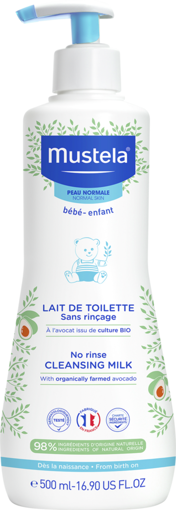 Mustela Reinigungsmilch<br>500 ml, Flasche, normale Haut ohne Abspülen