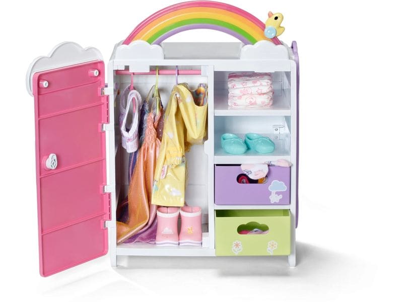 Baby Born Puppenzubehör Regenbogen Schrank Zubehör für die Puppe