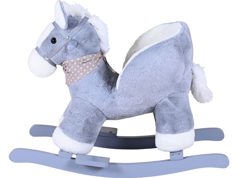 Knorrtoys Schaukeltier Pferd Grau/Weiss Robustes Schaukelspielzeug