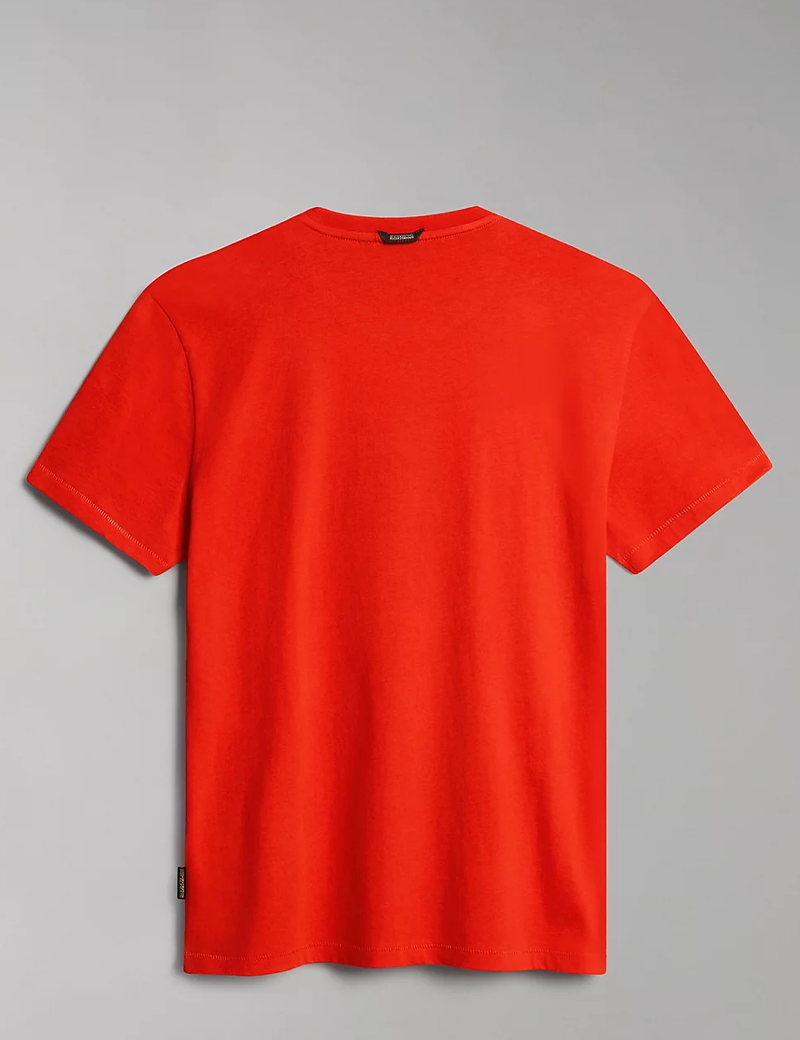 NAPAPIJRI T-SHIRT HOMME MANCHES COURTES LOGO IMPRIMÉ TURIN ROUGE