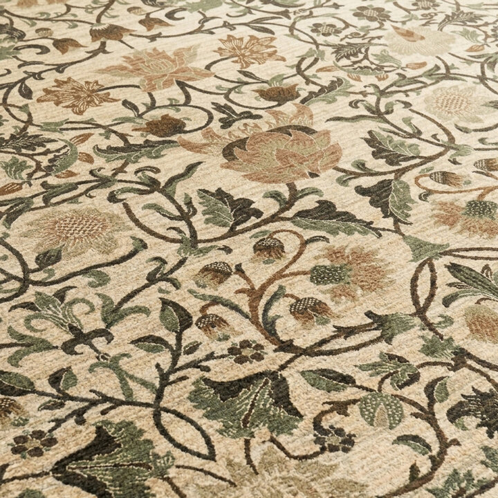 Vloerkleed bloemen - Rosie Creme | Vintage design