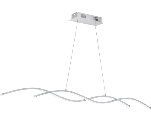 LED hanglamp 14W 1900 lm 3000K HxL 120x120 cm chroom/wit