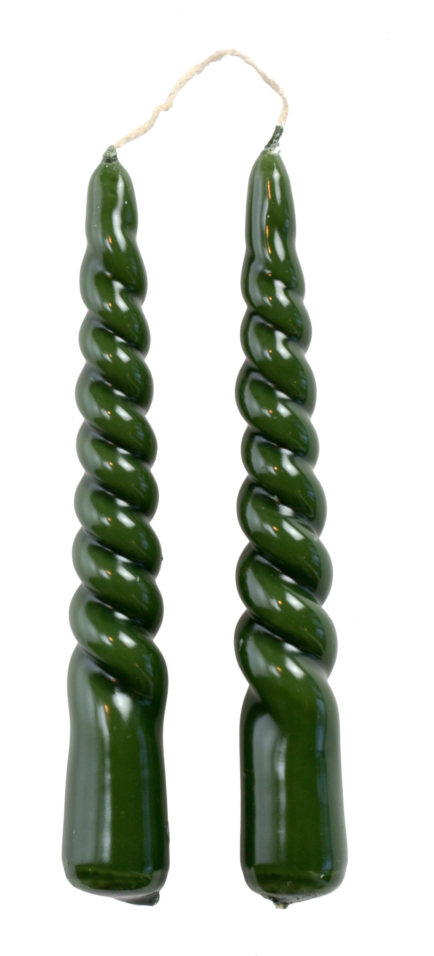 Rustik Lys dinerkaars Swirl mini groen 4 uur 2 stuks