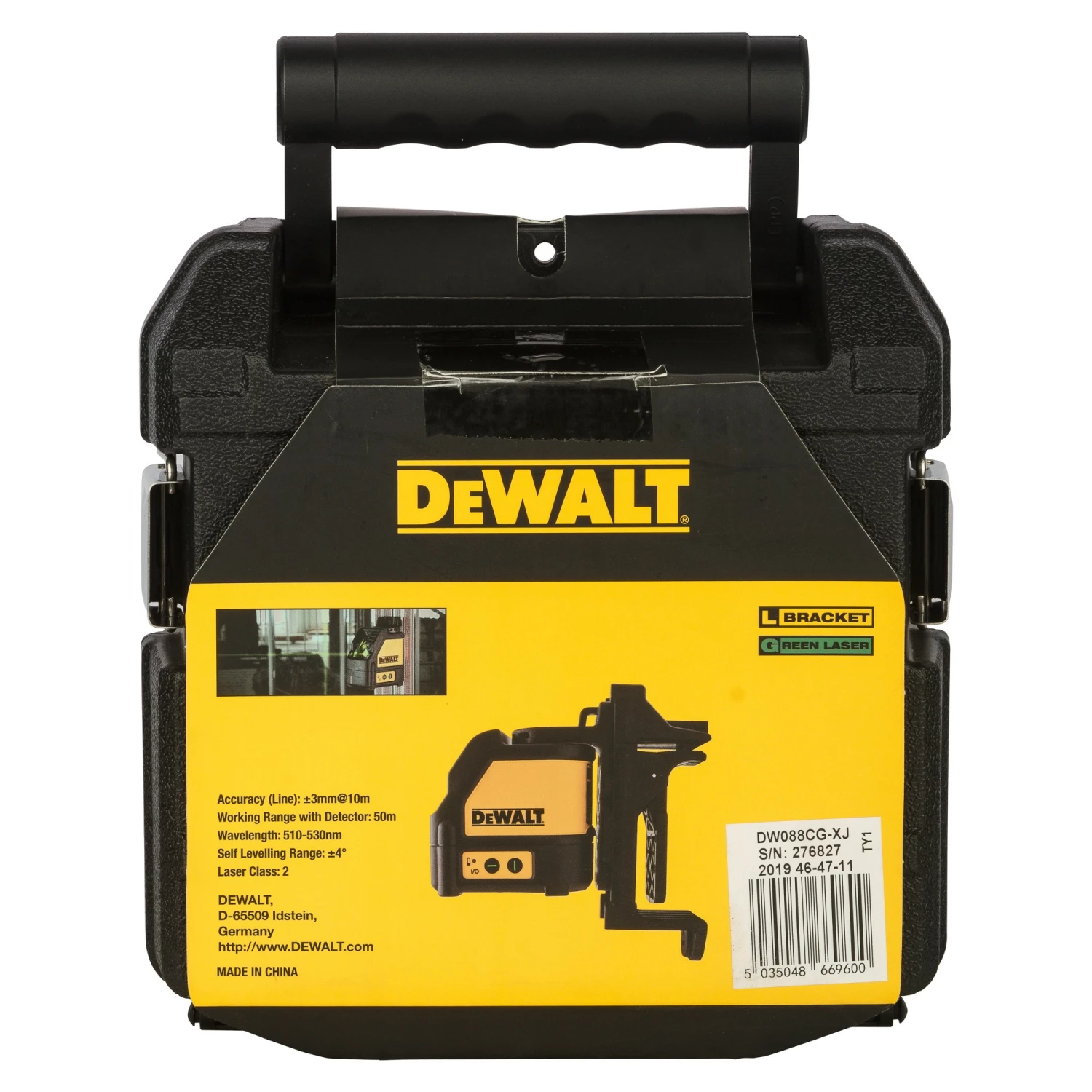 DeWALT DW088CGTRI Kruislijnlaser met statief - 2 lijnen - 15m - Groen