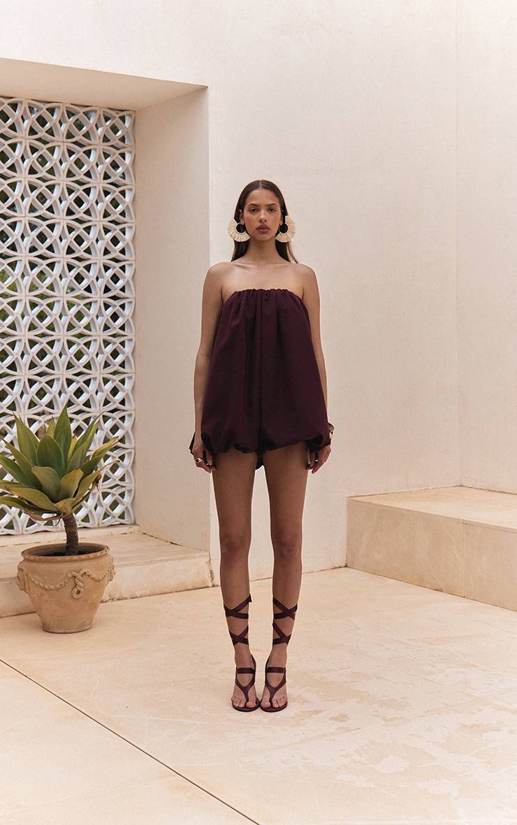 Dark Plum Combi-short Bouffante