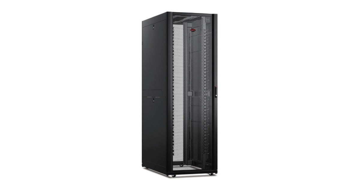 APCNetShelter SX 48U met zijpanelen, breed en diep server rack  (Zwart, 750 x 1200 x 2258mm, incl. verticale kabelmanagers)