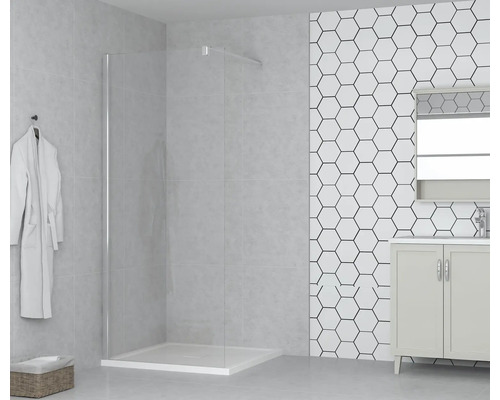 form&style Walk In MODENA 100 x 195 cm profiel chroom helder glas vuilafstotende glascoating