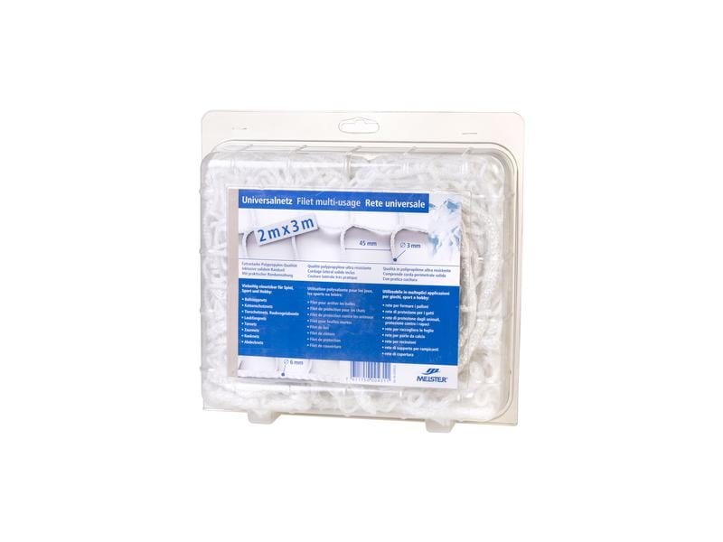 Meister Universalnetz knotenlos, Ø 3 mm / 2 x 3 m, Weiss Universell einsetzbares Netz