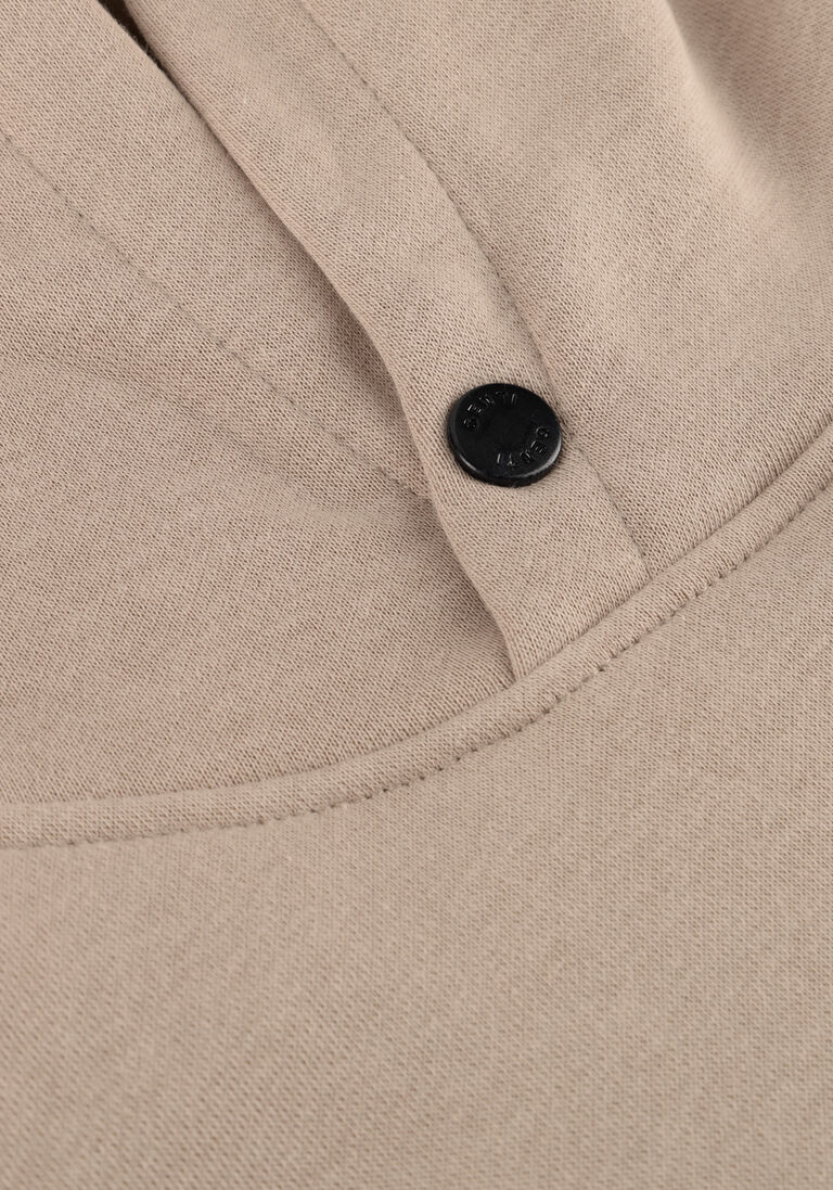 beige genti trui basic logo hoodie