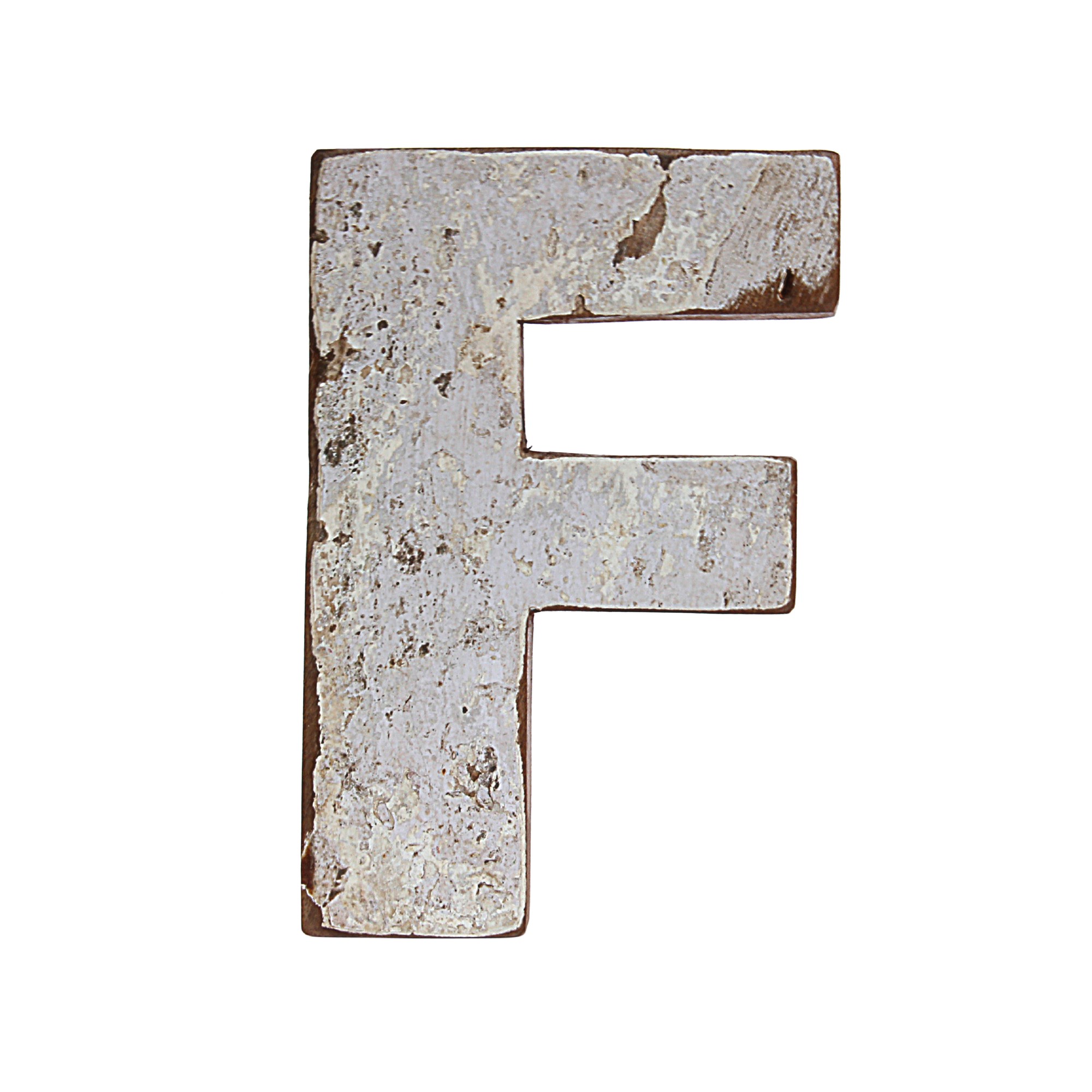 Holzbuchstabe 'F', mehrfarbig, T 2,5 cm, B 13 cm, H 19 cm von fischer's lagerhaus