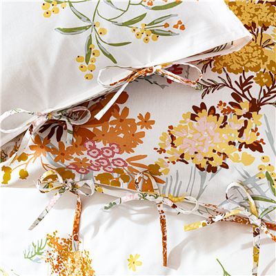 Linge de lit motif bouquets