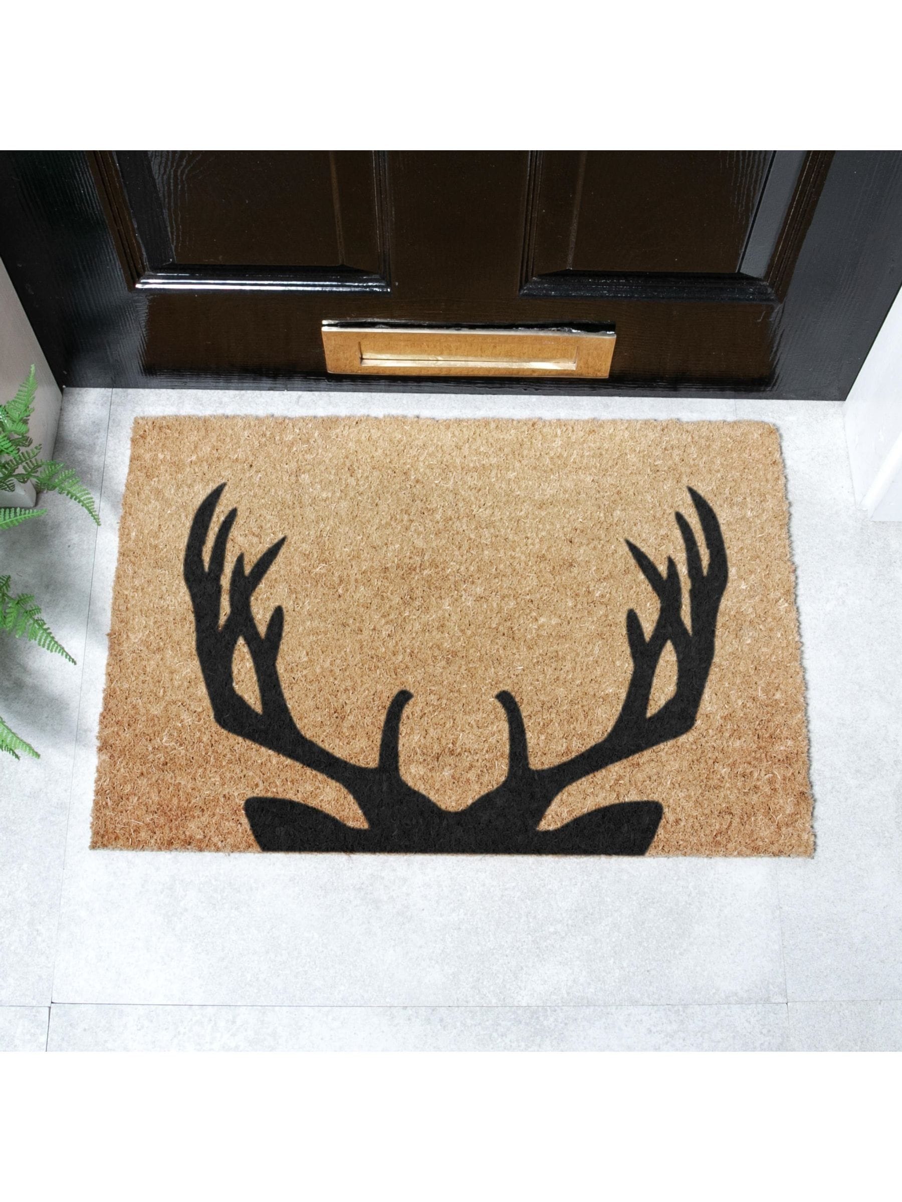 Artsy Mats Stag Antlers Doormat