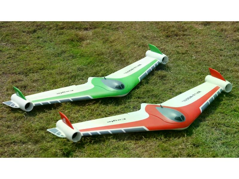 Amewi Nurflügler XFly Eagle Twin 40 mm EDF, 1019 mm Grün, P 2-Motoriger Impeller Nurflügler