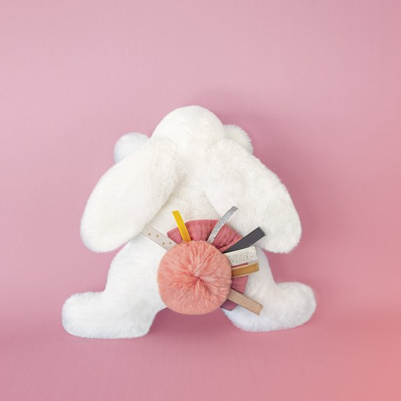 Doudou Happy Pantin Pompon Terracotta