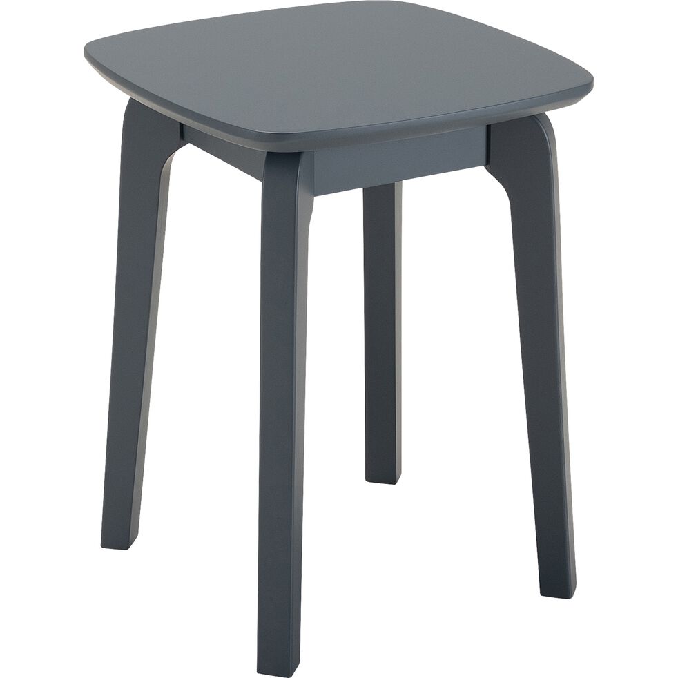 SUZIE Tabouret bas en bois d'hévéa H45cm - gris restanque