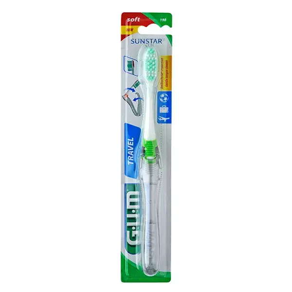 Escova de dentes dobrável e macia Gum nº 158