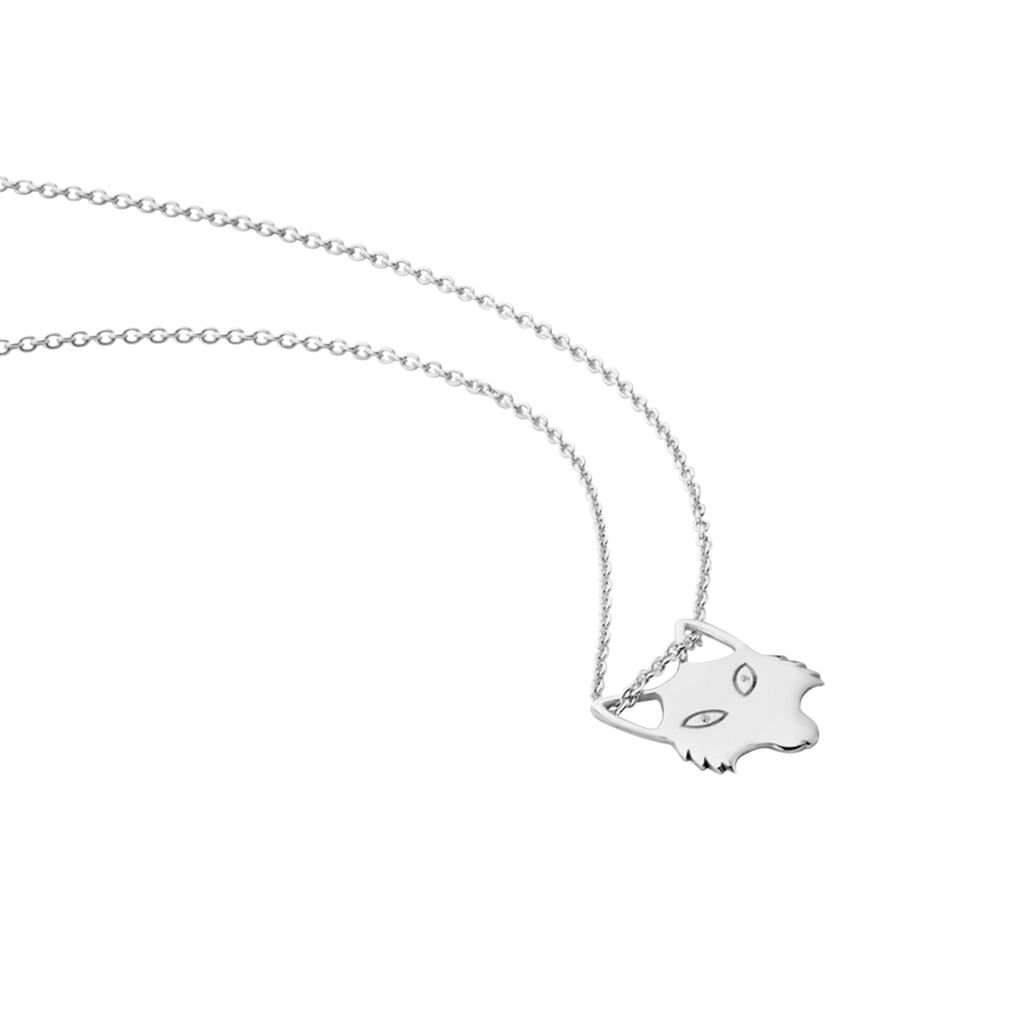 Collier Argent Mechtelt Oxydes De Zirconium