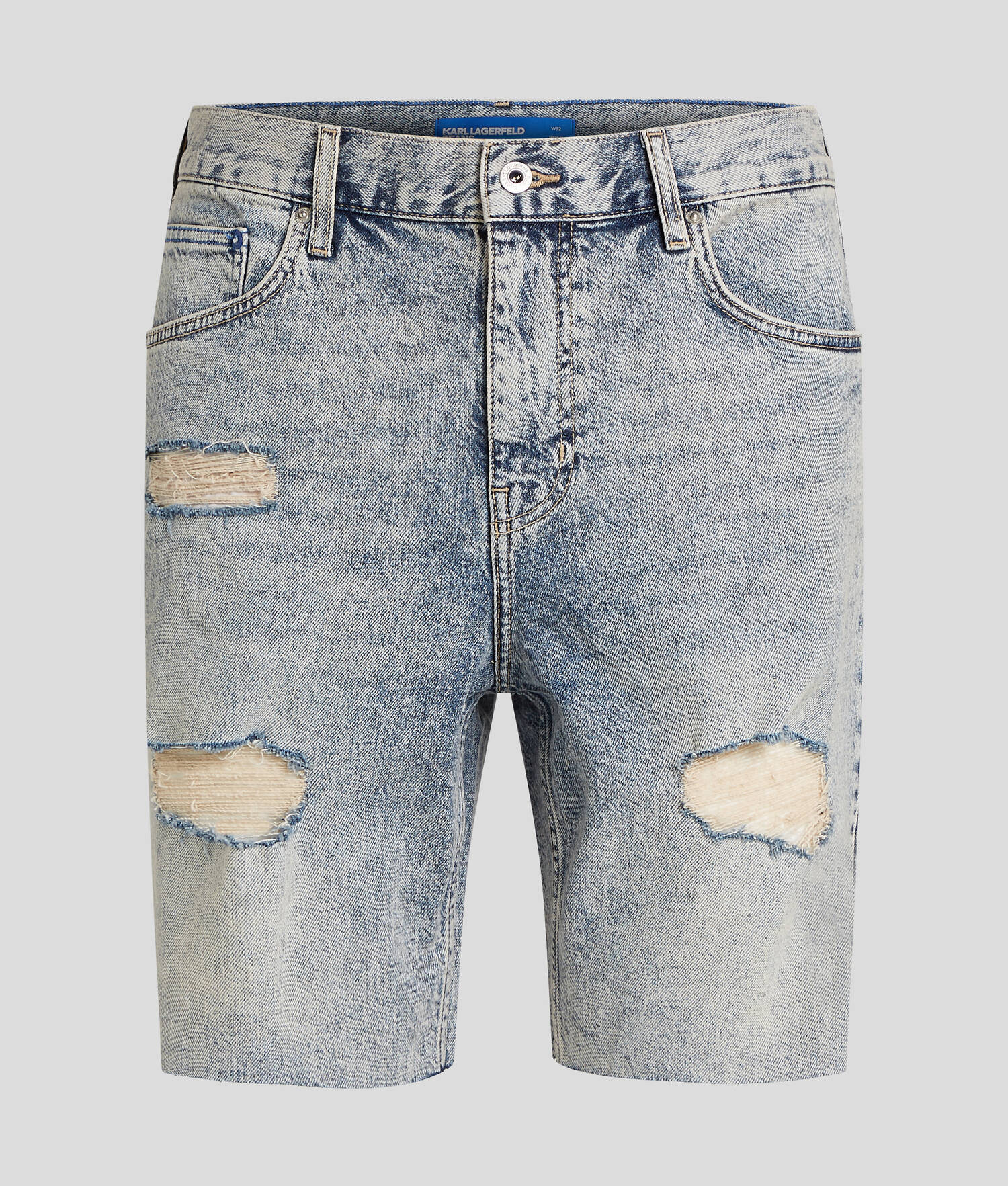 SHORT EFFET VIEILLI - Acid Light Blue Destructe