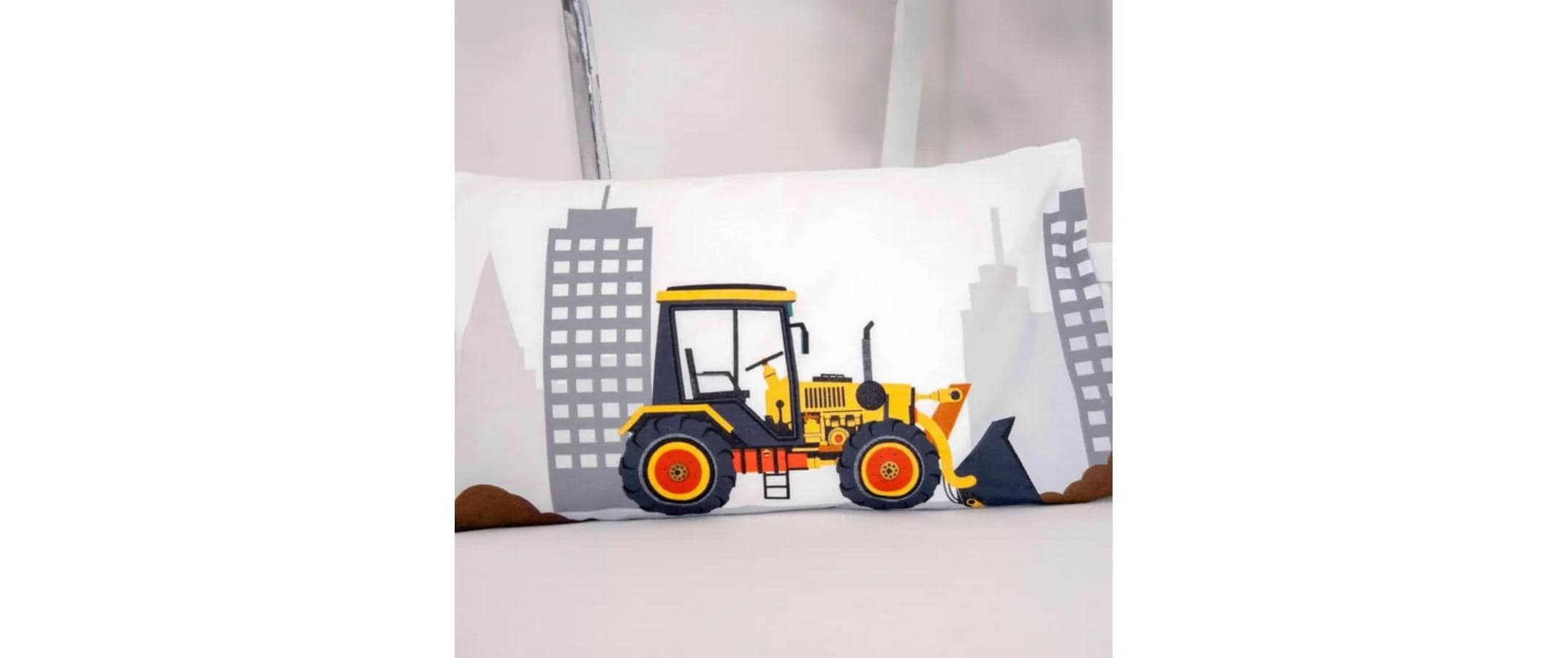 Kinder Bettwäschegarnitur Baustelle, 100/135 cm+40/60 cmBettwäsche-Set für Kinder aus 100% Baumwolle