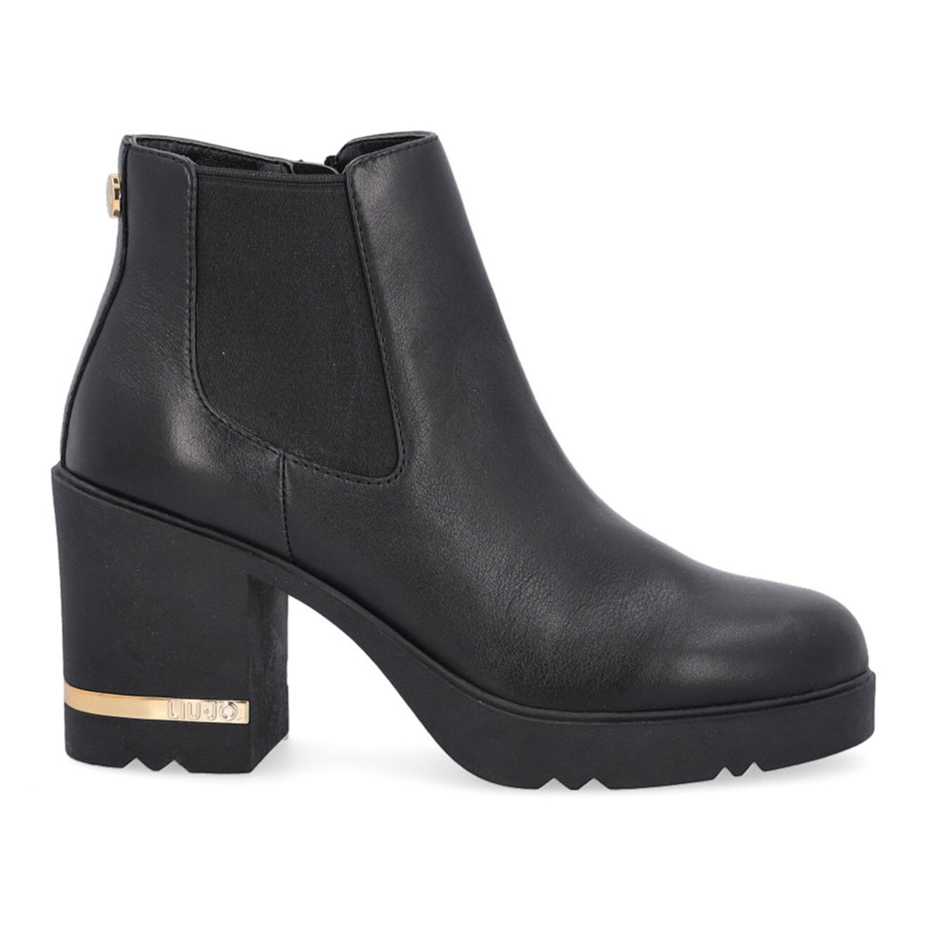 Liu-Jo Bottines en Cuir Glorius noires - Talon 7 cm