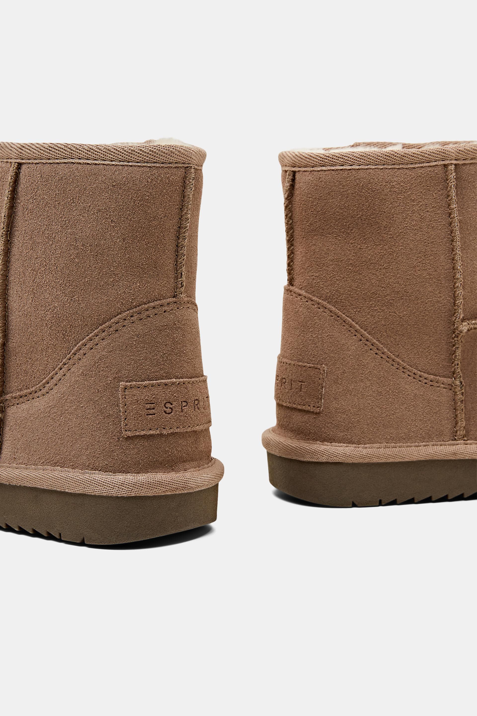 Bottines en daim doublées de fourrure synthétique