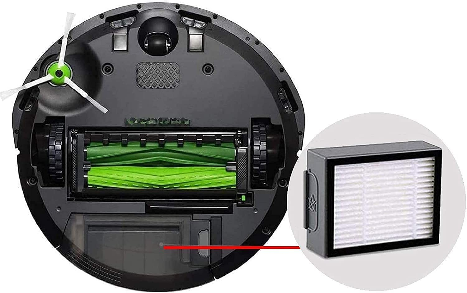 (3er Set) Ersatz Reinigungs Hepa Filter für iRobot Roomba Staubsauger Roboter