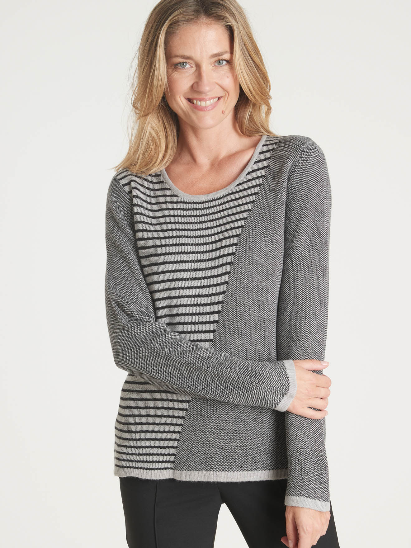 Pull motif jacquard fantaisie