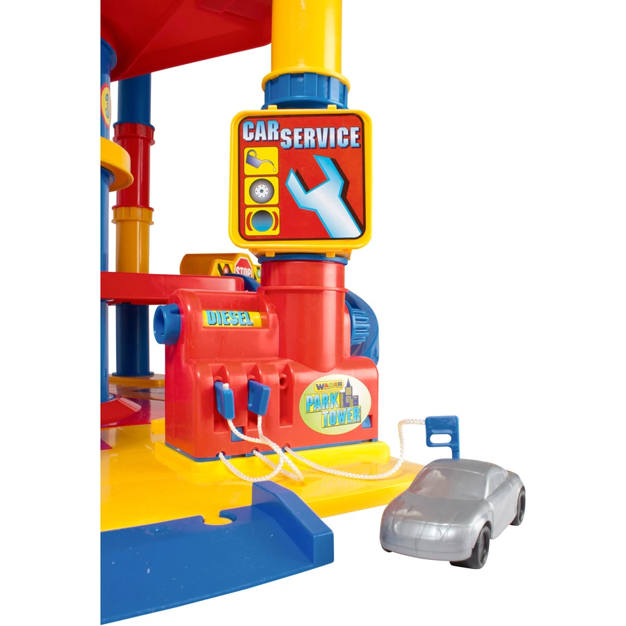 WADER QUALITY TOYS Park Tower mit 7 Ebenen und Autos