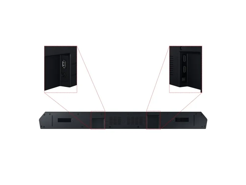 Samsung HW-Q600C - Q-Series - lydbarsystem - til hjemmebiograf - 3.1.2-kanal - trådløs - Bluetooth - 360 Watt (Total) - sort