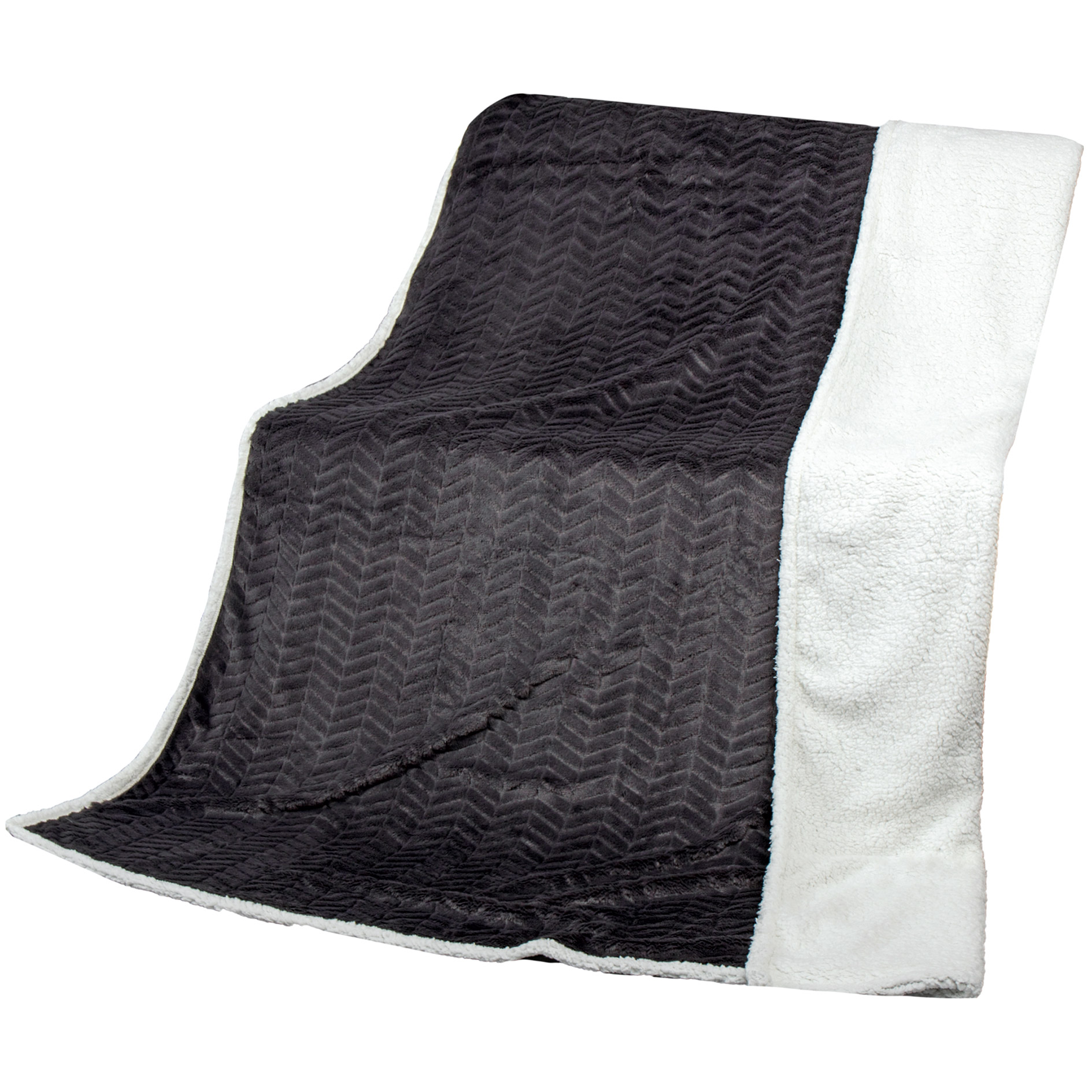 Kuscheldecke - grau - Fellimitat - 150x200 cm