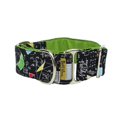 Coleira Martingale Matemática para Cães, Preta