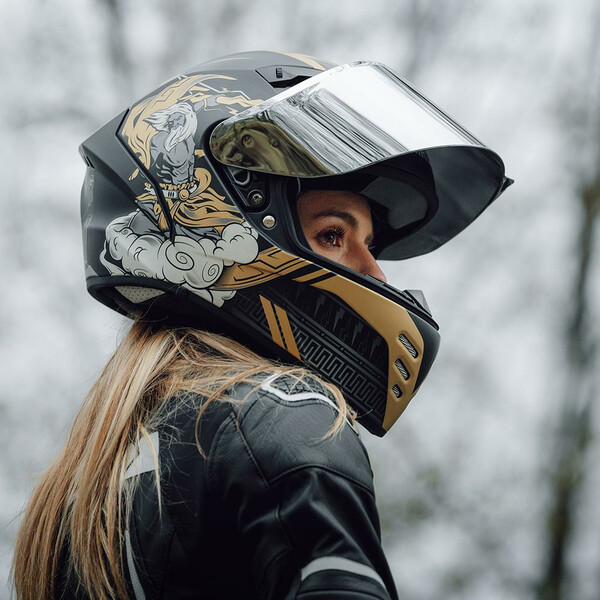 Airoh - Casque Connor Zeus Noir Mat / Or / Gris