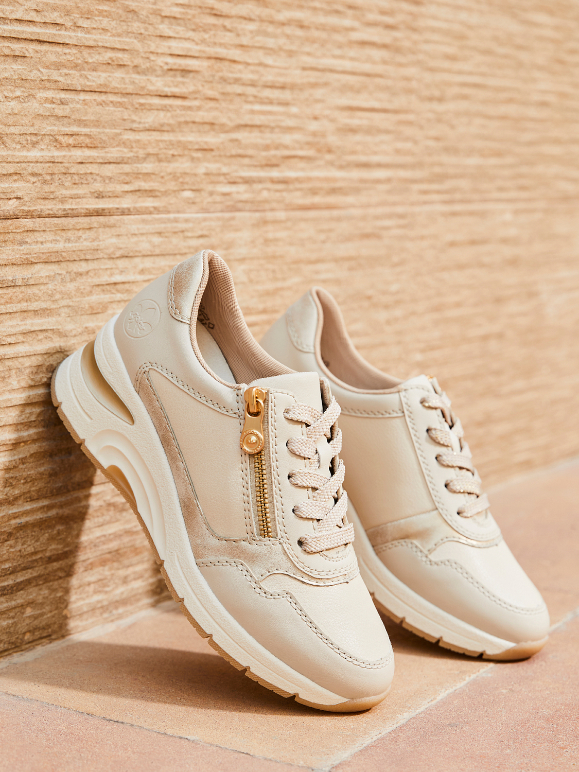 Rieker Reflect Leather Zip Sneaker